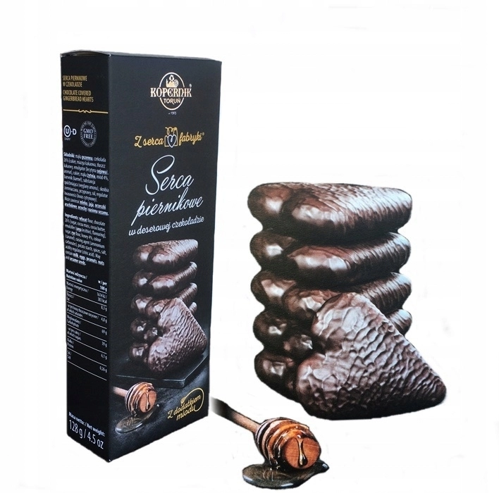 Turta Dulce Inima Cu Miere Si Ciocolata Neagra Kopernik 128G